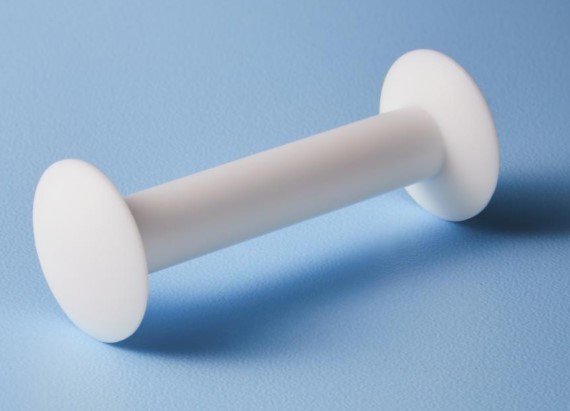 Miešadlo magnetické obojstrnné, PTFE, biele