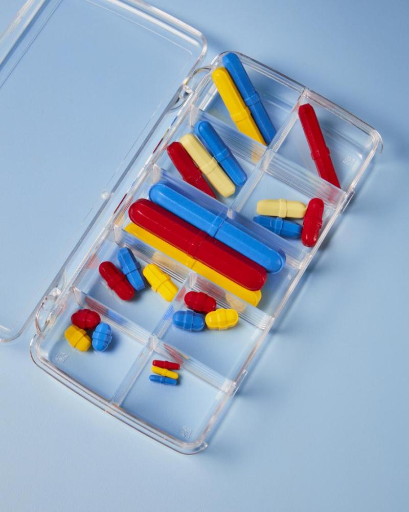 Sada magnetické miešadlá, osemhranné, PTFE, 24ks