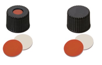 Skrutkovacie uzávery ND8 s RedRubber / PTFE septami, 100ks, LABSOLUTE®