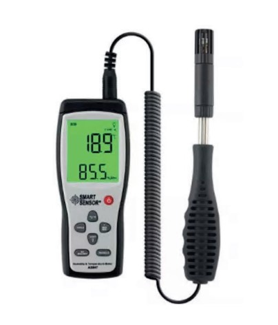Digitálny teplomer s vlhkomerom, s termočlánkom typu K