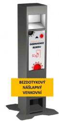 Bezdotykov nalapovac dezinfekn stojan pre exterir