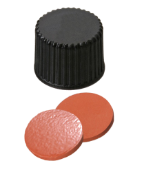 Uzver skrutkovac ND8 PP ierny, pln vieko, septa kau/TEF, 100ks