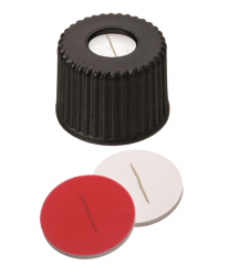 Uzver zvit ND8, PP ierny, drka, septa sil.biela/PTFE erv., 100ks