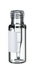 Vialka skrutkovacia, krtky zvit, ND9,  ra, irok otvor, 0,2ml, silanizovan, inser...