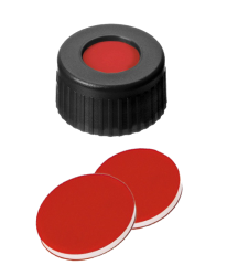 Uzver skrutkovac ND9, PP, ierny, PTFE/sil./PTFE, stred.otvor, 100ks