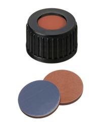 Skrutkovacie uzvery ND18, butyl/PTFE, stred.otvor, 100ks, LABSOLUTE