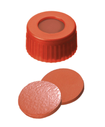 Uzver skruktovaci ND9, PP, erven, stred. otvor,  kau/TEF, 100ks