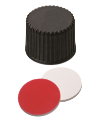 Uzver zvit ND8, PP, ierny, pln, septa sil.biely/PTFE erv., 100ks