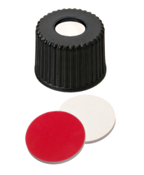 Uzver zvit ND8, PP ierny, septa sil.krm./PTFE erv., stred. otvor, 100ks