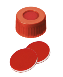 Uzver skrutkovac ND9, PP, erven, PTFE/sil./PTFE, sted.otvor, 100ks