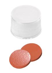 Skrutkovacie uzvery ND13, biely, pln vieko, kau/TEF, 100ks, LABSOLUTE