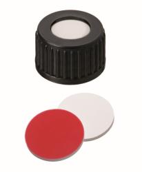 Skrutkovacie uzvery ND18, silikn/PTFE, stred.otvor,1000ks, LABSOLUTE