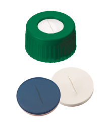 Uzver skrutkovac ND9, PP, zelen, sil/PTFE, stred.otvor, rez, 100ks