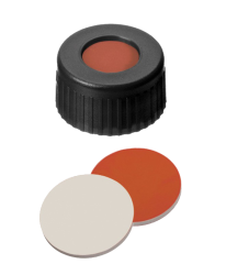 Uzver skrutkovac ND9, PP, ierny, kau/PTFE, stred.otvor, 100ks