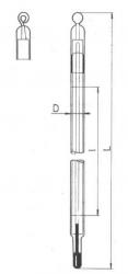 Teplomer laboratrny obalov, pre veobecn pouitie, organick npl, delenie 1C