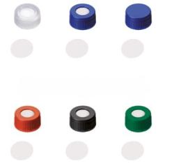 Skrutkovacie uzávery ND9 s čistým PTFE septom Skrutkovacie uzávery ND9 s čistým PTFE septom