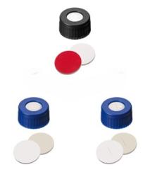 Skrutkovacie uzávery ND9, silikón/PTFE, ULTRABOND, 100ks, LABSOLUTE Skrutkovacie uzávery ND9, silikón/PTFE, ULTRABOND, 100ks, LABSOLUTE