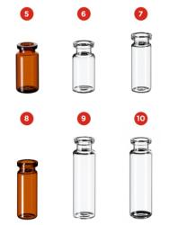 Krimpovacie vialky a Headspace vialky ND20, 100ks, LABSOLUTE (verzia 3)