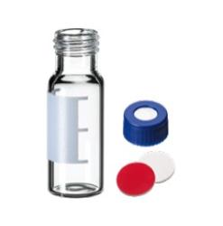 Sada 2v1, vialky s uzverom ND9 certifikovan pre HPLCGC, 100ks, LABSOLUTE
