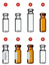 Krimpovacie vialky ND11, irok otvor, 100ks, LABSOLUTE (verzia 2)