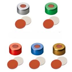 Uzávery krimpovacie ND11, hliník, RedRubber/PTFE, LABSOLUTE Uzávery krimpovacie ND11, hliník, RedRubber/PTFE, LABSOLUTE